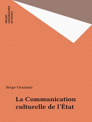 cover image of La Communication culturelle de l'État